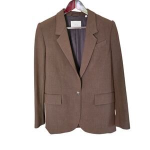 Aritzia Wilfred Generation Blazer in Brown Women's Medium Sustainable Fabric